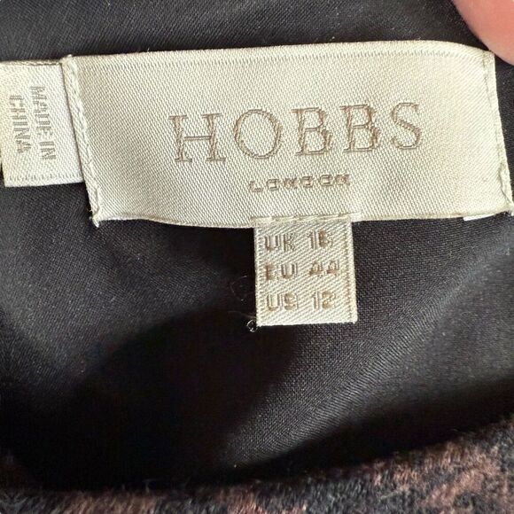 Hobbs London Wool Blend Sheath Dress Brown Sz 12 Classic Heritage Quiet Luxury - Picture 5 of 8